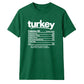 Funny turkey nutrition facts Thanksgiving Unisex T-Shirt