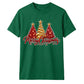 Glittering red gold tree print Christmas Unisex T-Shirt