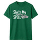 Skeleton hand spell quote graphic Halloween Unisex t-shirt