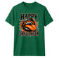 Spooky vampire fangs lips graphic Halloween Unisex t-shirt