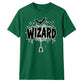Spooky wizard cobweb bats graphic Halloween Unisex t-shirt