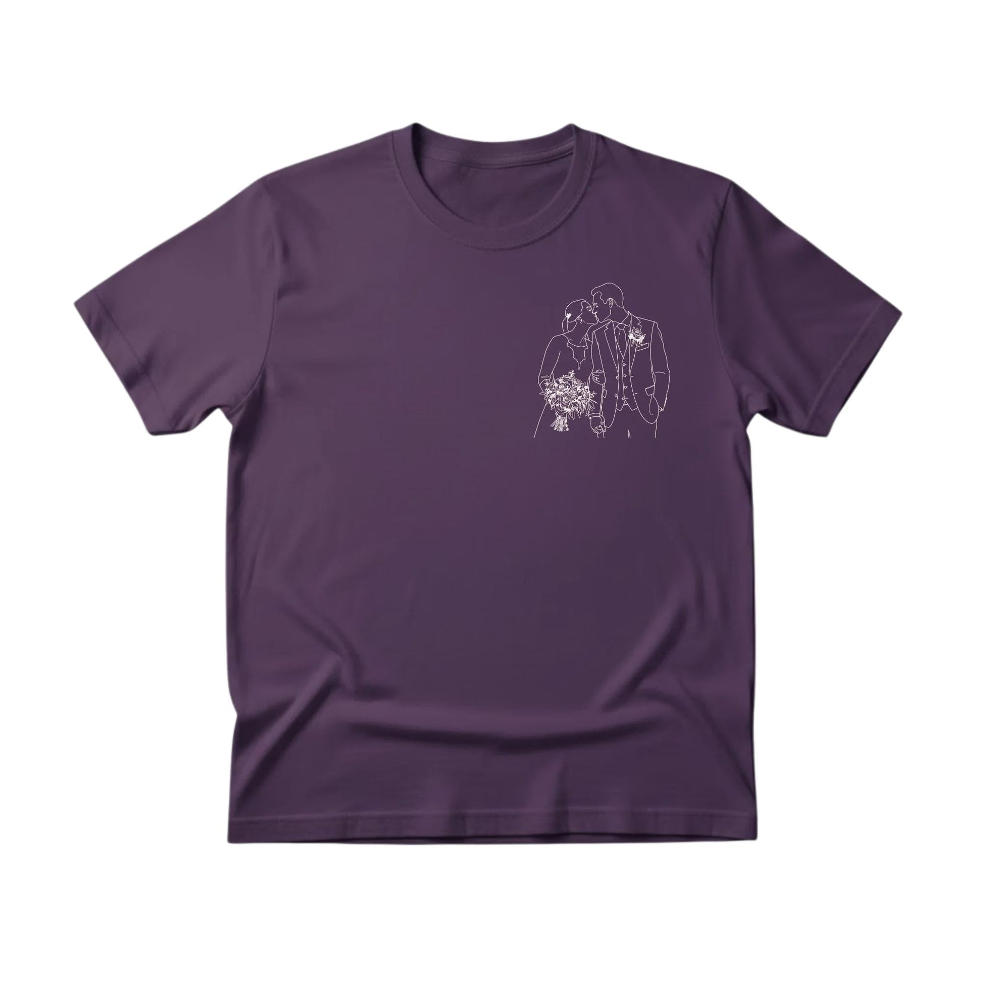 A Promise with Love Personalised Image Sketch Printed T-Shirt - PW420