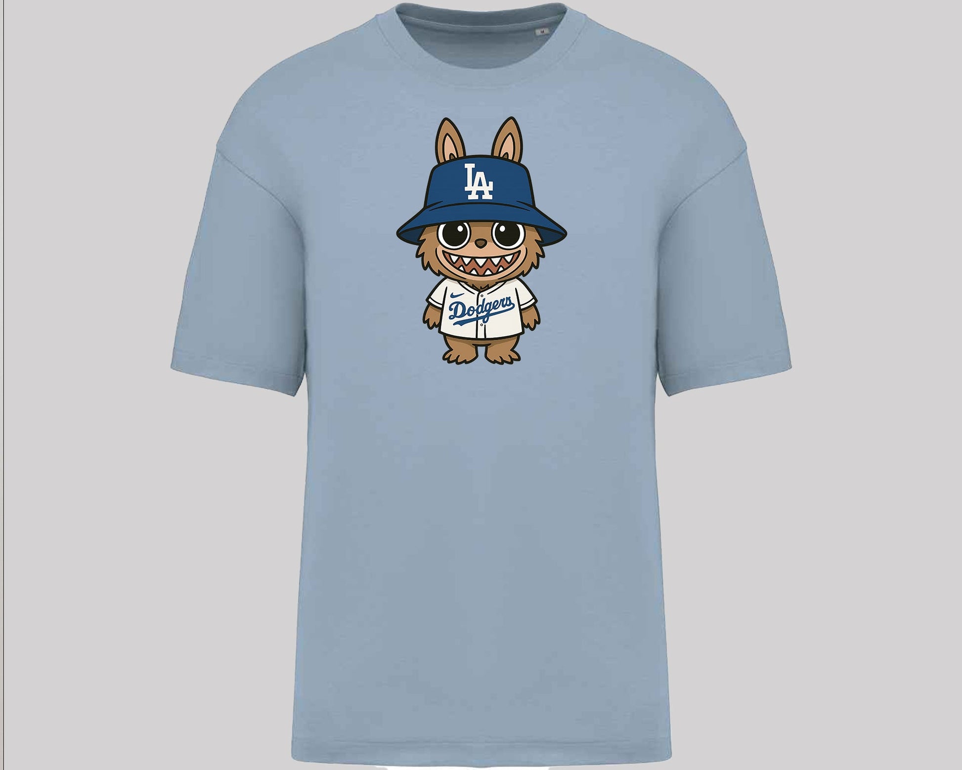 Labubu Oversized T-Shirt, Cute Anime Graphic Tee for Men & Women 100% Organic Cotton Streetwear Style M8408