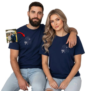 A Promise with Love Personalised Image Sketch Printed T-Shirt - PW420