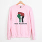 Free Palestine Embroidered Sweatshirt, Solidarity Hand Support Palestine Protest Jumper, Save Gaza Palestine Clothing, Comfort Colors Shirt