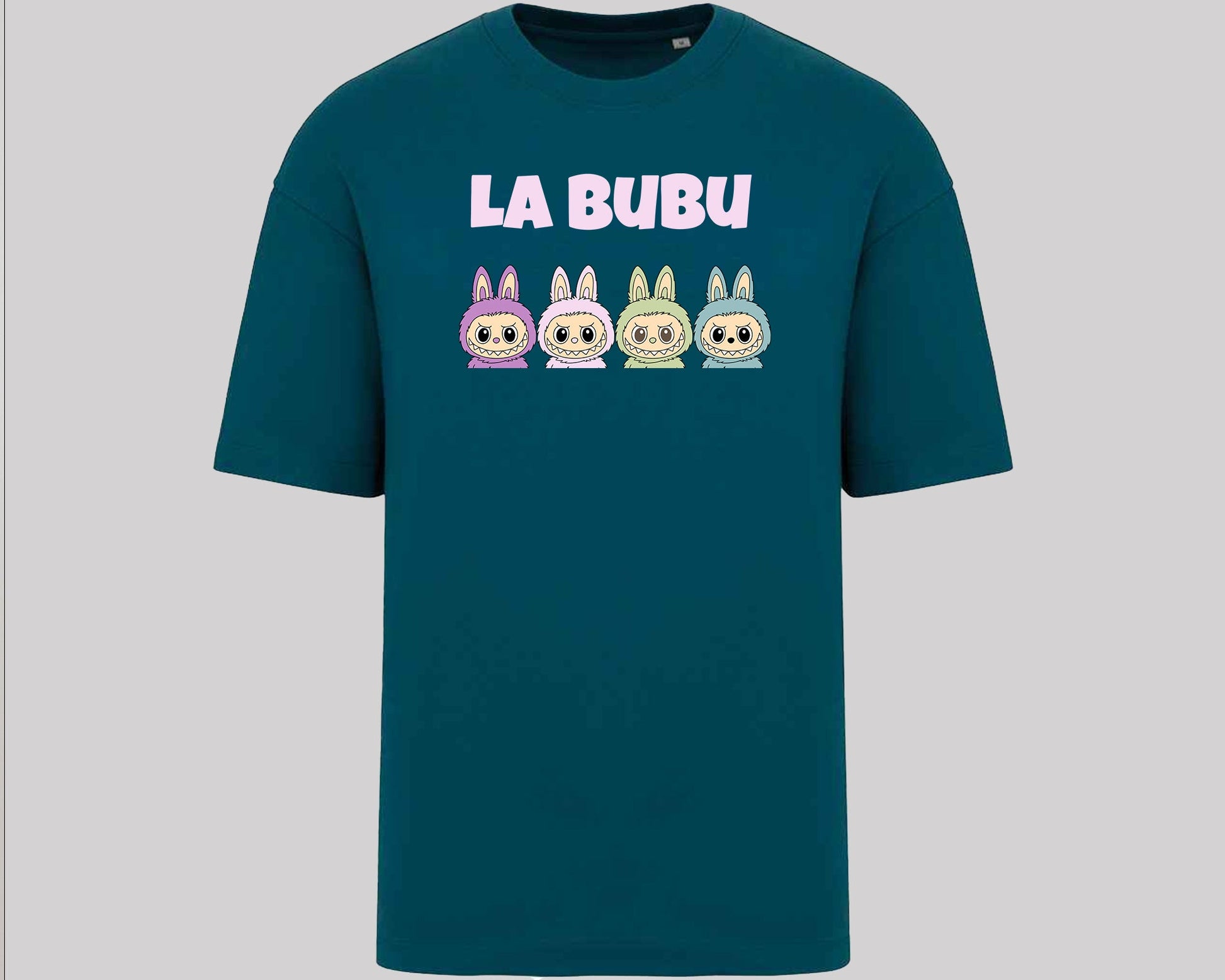 Labubu Graphic Oversize T-Shirt, Cool And Funny Cartoon Printed Tee, 100% Organic Cotton Gift For Men & Women M8427