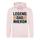 Legend Dad Hero Bold Stripe Printed Father's Day Hoodie