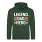 Legend Dad Hero Bold Stripe Printed Father's Day Hoodie