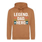 Legend Dad Hero Bold Stripe Printed Father's Day Hoodie
