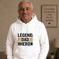 Legend Dad Hero Bold Stripe Printed Father's Day Hoodie