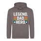 Legend Dad Hero Bold Stripe Printed Father's Day Hoodie