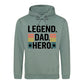 Legend Dad Hero Bold Stripe Printed Father's Day Hoodie