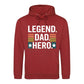 Legend Dad Hero Bold Stripe Printed Father's Day Hoodie