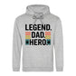 Legend Dad Hero Bold Stripe Printed Father's Day Hoodie