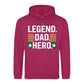 Legend Dad Hero Bold Stripe Printed Father's Day Hoodie