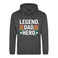 Legend Dad Hero Bold Stripe Printed Father's Day Hoodie