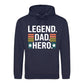 Legend Dad Hero Bold Stripe Printed Father's Day Hoodie