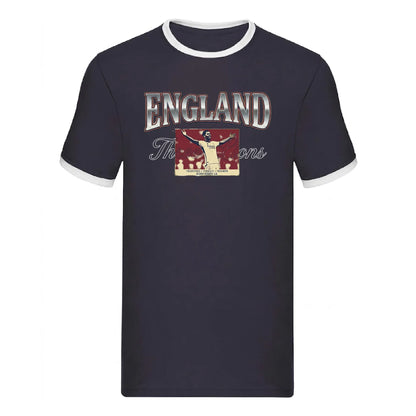England Three Lions JB Icons Terrace Football Ringer T-Shirt