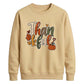 Leopard pattern thankful art Thanksgiving Unisex Sweatshirt