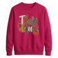Leopard pattern thankful art Thanksgiving Unisex Sweatshirt