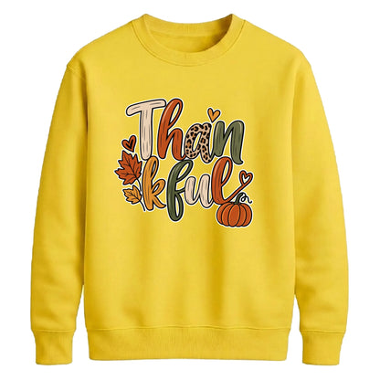 Leopard pattern thankful art Thanksgiving Unisex Sweatshirt