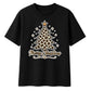 Leopard Print Festive Tree Art Christmas Oversized T-Shirt