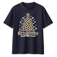 Leopard Print Festive Tree Art Christmas Oversized T-Shirt