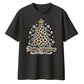 Leopard Print Festive Tree Art Christmas Oversized T-Shirt