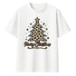 Leopard Print Festive Tree Art Christmas Oversized T-Shirt
