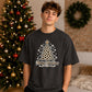 Leopard Print Festive Tree Art Christmas Oversized T-Shirt