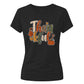 Leopard print pumpkin thankful Thanksgiving Ladies T-Shirt