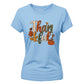 Leopard print pumpkin thankful Thanksgiving Ladies T-Shirt