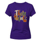 Leopard print pumpkin thankful Thanksgiving Ladies T-Shirt