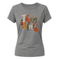 Leopard print pumpkin thankful Thanksgiving Ladies T-Shirt