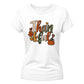 Leopard print pumpkin thankful Thanksgiving Ladies T-Shirt