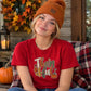 Leopard print pumpkin thankful Thanksgiving Ladies T-Shirt