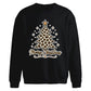 Leopard Print Tree Graphic Christmas Oversized Sweatshirt