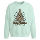 Leopard Print Tree Graphic Christmas Oversized Sweatshirt