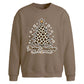 Leopard Print Tree Graphic Christmas Oversized Sweatshirt