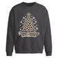 Leopard Print Tree Graphic Christmas Oversized Sweatshirt