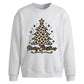 Leopard Print Tree Graphic Christmas Oversized Sweatshirt