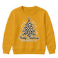 Leopard Print Tree Star Graphic Christmas Kids Sweatshirt