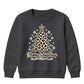 Leopard Print Tree Star Graphic Christmas Kids Sweatshirt