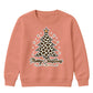 Leopard Print Tree Star Graphic Christmas Kids Sweatshirt