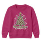 Leopard Print Tree Star Graphic Christmas Kids Sweatshirt