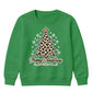 Leopard Print Tree Star Graphic Christmas Kids Sweatshirt