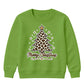 Leopard Print Tree Star Graphic Christmas Kids Sweatshirt