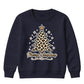 Leopard Print Tree Star Graphic Christmas Kids Sweatshirt