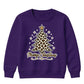 Leopard Print Tree Star Graphic Christmas Kids Sweatshirt