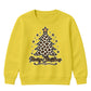 Leopard Print Tree Star Graphic Christmas Kids Sweatshirt